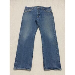 Levis 501 Original Fit Mens Jeans Size 38x30 Blue Denim Button fly Vintage Style